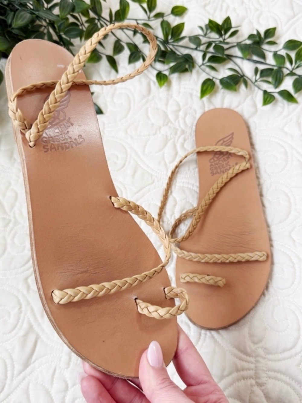 Ancient Greek Sandals Eleftheria Natural Sandals Sz 39
